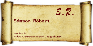Sámson Róbert névjegykártya